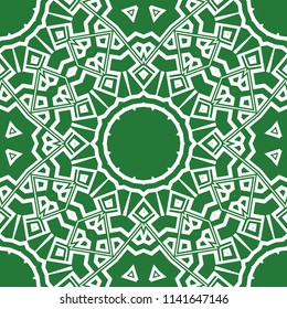 Seamless stylish vector illustration with geometric ornament pattern. Abstract design. For wallpaper, decorative design.