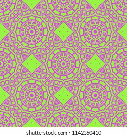 Seamless stylish vector illustration with geometric ornament pattern. Abstract design. For wallpaper, decorative design.