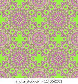 Seamless stylish vector illustration with geometric ornament pattern. Abstract design. For wallpaper, decorative design.