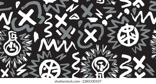 Seamless Stylized African Pattern. Ethnic and Tribal Motifs. Can Be Used for Textile, Prints, Greeting Card or Background