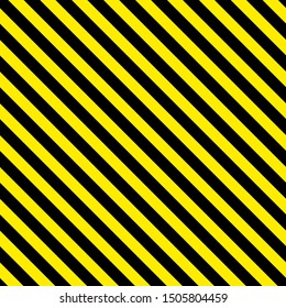 Seamless stylized chevron diagonal black and yellow warning stripes. Vector eps10