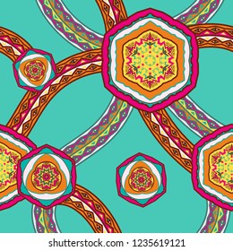 Seamless stylized floral pattern.