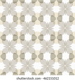 Seamless stylized floral pattern. Flowers texture. Grey background. Kaleidoscope style. Ornamental backdrop for interior. Vector illustration.