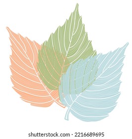 Seamless stylized green leaf pattern. Vector illustration