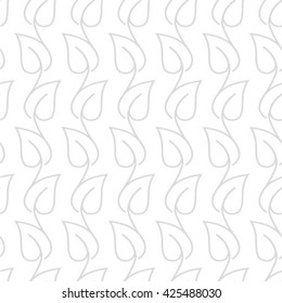 Seamless stylized leaf pattern. Seamless decorative template texture with leaves