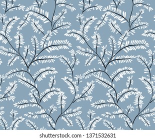 Seamless stylized leaf pattern. Vector Illustration
