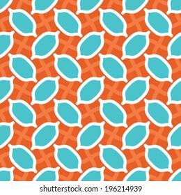 Seamless Stylized Lemons Chain Link Background Pattern