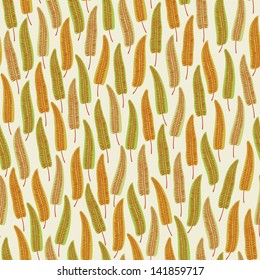 Seamless stylized ornamental natural pattern. Endless texture with fern. Template for design and decoration backgrounds, textile, covers, wrappers