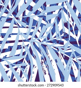 Seamless Stylized Palm Fronds Background Pattern