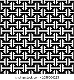 Nahtloses stilisiertes Sayagata-Muster. Wiederholte ineinandergreifende Abbildungen, Hintergrund. China Ornament. Traditionelles Bild der Fensterbeschriftung. Altes ethnisches Mosaikmotiv. Digitales Papier für den Stoffdruck. Vektorkunst