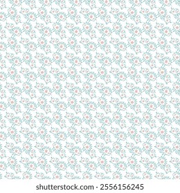 	Seamless stylized vector pattern with spring flowers, blossoms and plants.