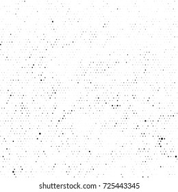 Seamless subtle black halftone vector texture overlay. Monochrome abstract splattered white repeat background. Dotted grain black and white gritty grunge endless pattern. Dot and circle dirty effect