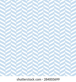 Seamless subtle blue and white herringbone pattern vector