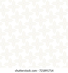 Seamless subtle cross shape lattice pattern. Abstract geometric tiling mosaic. Stylish background design