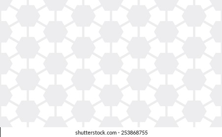 Seamless subtle gray connected hexagons honeycomb pattern vector