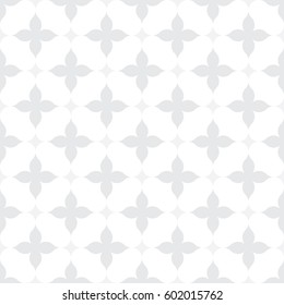 Seamless subtle gray diagonal ornate ogee floral pattern vector