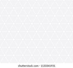 Seamless subtle gray dotted hexagonal perforated textile pattern vector