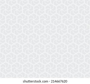 Seamless subtle gray ethnic honeycomb pattern vector