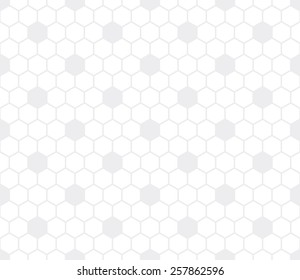 Seamless subtle gray hexagon honeycomb tile pattern vector