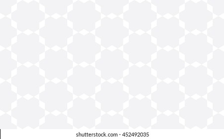 Seamless subtle gray hexagonal isometric ornate pattern vector