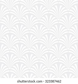 Seamless subtle gray luxury art deco peacock textile pattern vector