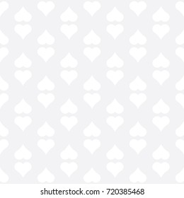 Seamless subtle gray ogee vintage heart shapes pattern vector
