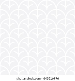 Seamless subtle gray ornate vintage oriental scale pattern vector