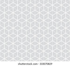 Seamless subtle gray overlaying isometric hexagonal grids pattern vector