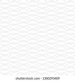 Seamless subtle gray rounds and squares hypnotizing geo op art pattern vector