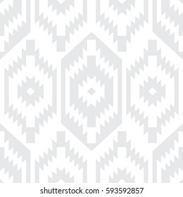 Seamless subtle gray traditional Native American geo pop art textile pattern vector