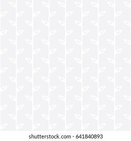 Seamless subtle gray vertical liana leaves textile pattern vector