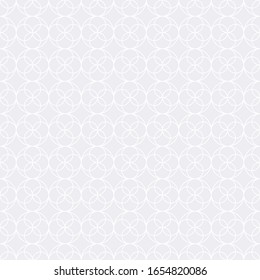 Seamless subtle gray vintage circular outline textile overlap pattern vector