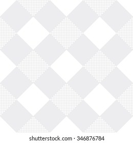 Seamless subtle gray vintage classic simple pixel diagonal plaid pattern vector