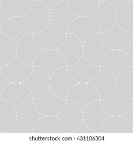 Seamless subtle gray vintage classic traditional Japanese stitched sashiko textile feather pattern vector