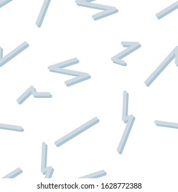 Seamless subtle gray vintage memphis rounded ticks with shadow textile pattern vector
