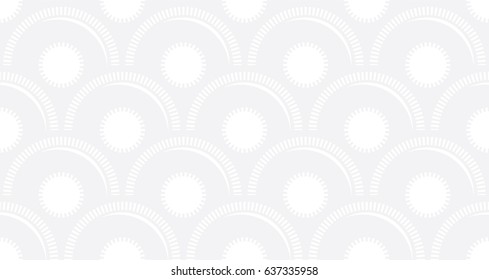 Seamless subtle gray vintage pointy peacock pattern vector