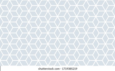 Seamless subtle gray vintage rounded geometric hexagonal  isometric pattern vector