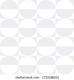 Círculos simples y sutiles de vintage gris sin igual y cuadrado de patrón textil geométrico vectorial