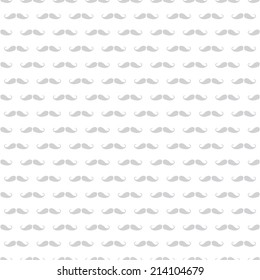 Seamless Subtle Hipster Moustache Pattern Vector