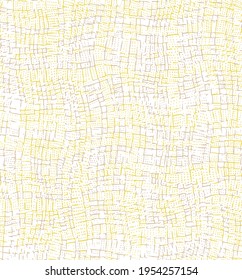 Seamless Subtle texture cross line pattern, beige with yellow checked on white background, rough grid backdrop, used for textile, banner, wallpaper.