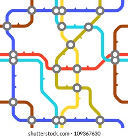 seamless subway map pattern