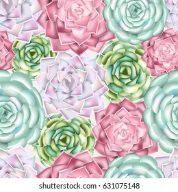 Seamless succulent background