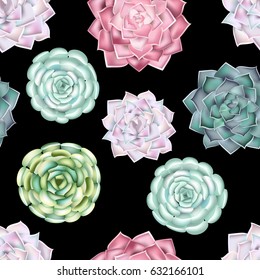Seamless succulent background