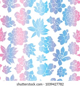 Seamless Succulent Pattern 