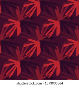 Seamless summer abstract tropical background. Used bright colors: coral, green, yellow . Perfect for printing fabric, cover, packaging, interior. Editable vector