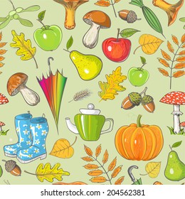 Seamless summer background. Vector illustration.
