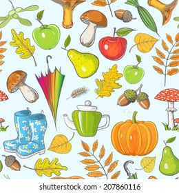 Seamless summer background. Vector illustration.
