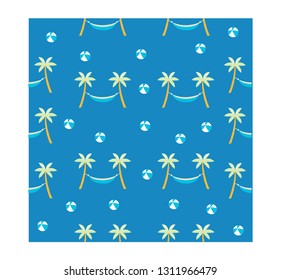 seamless summer with coconut trees