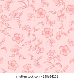 Seamless summer floral pattern