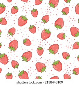 Patrón de alimentos de verano sin mar de fresa